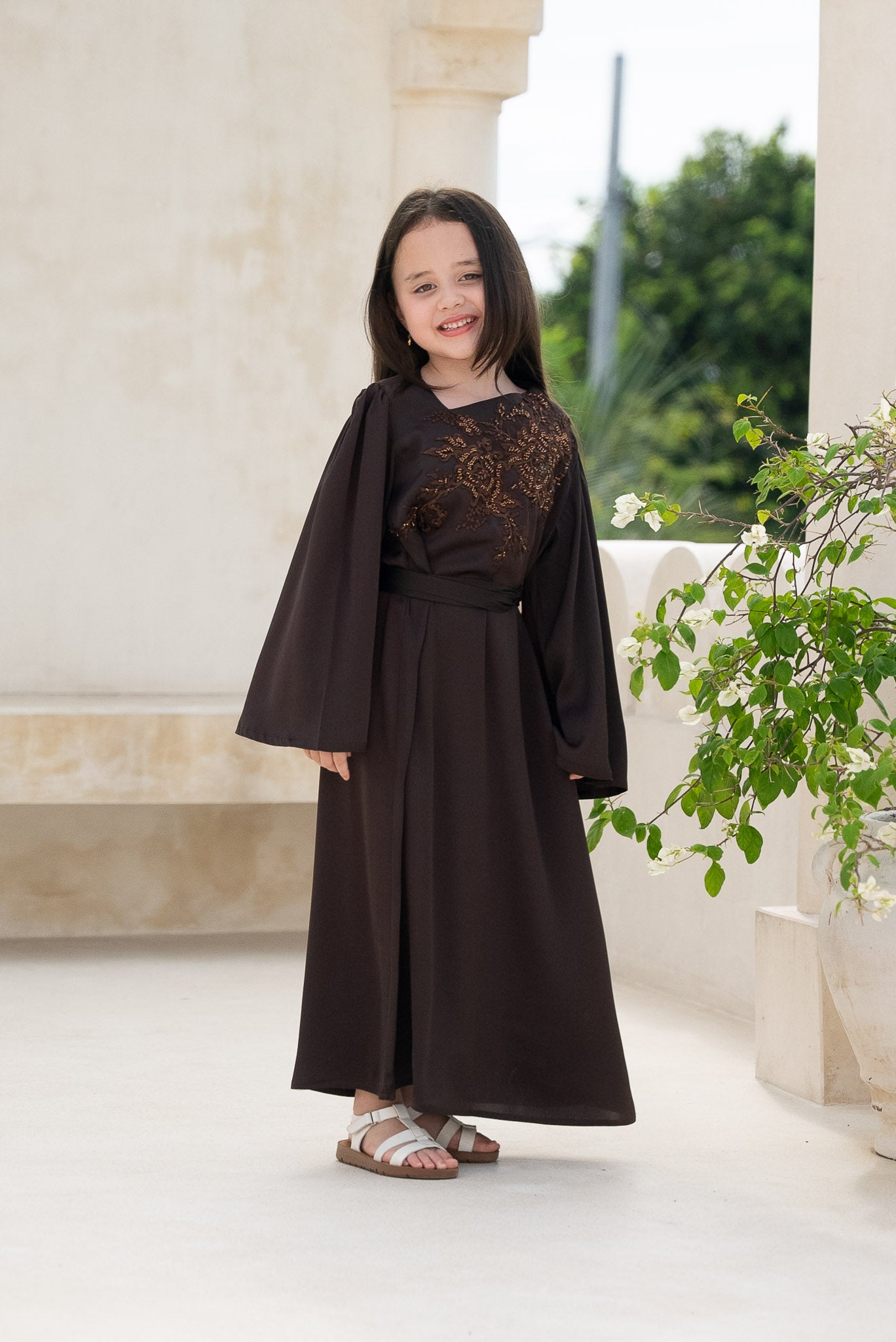 Cocoa Bronze Kids Abaya