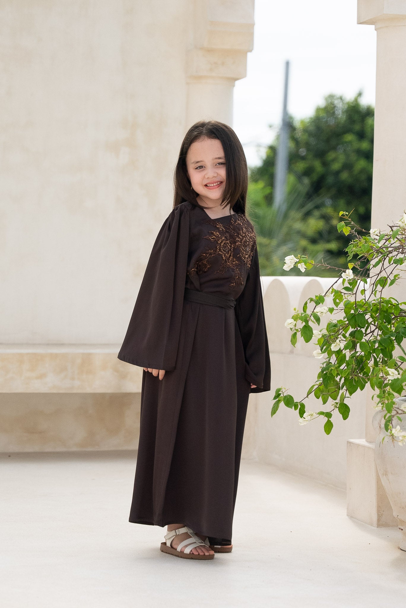 Cocoa Bronze Kids Abaya