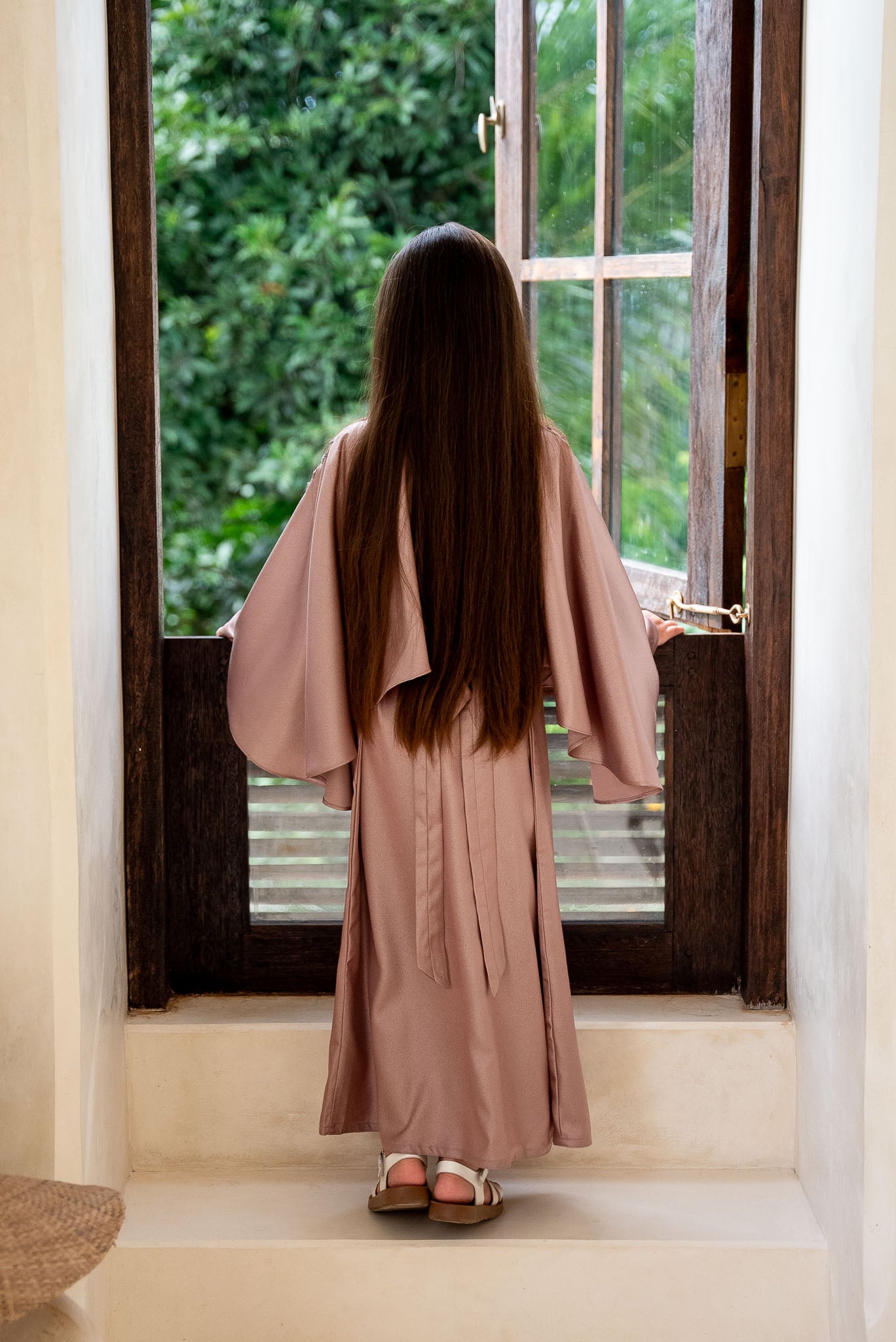 Dusky Plum Kids Abaya