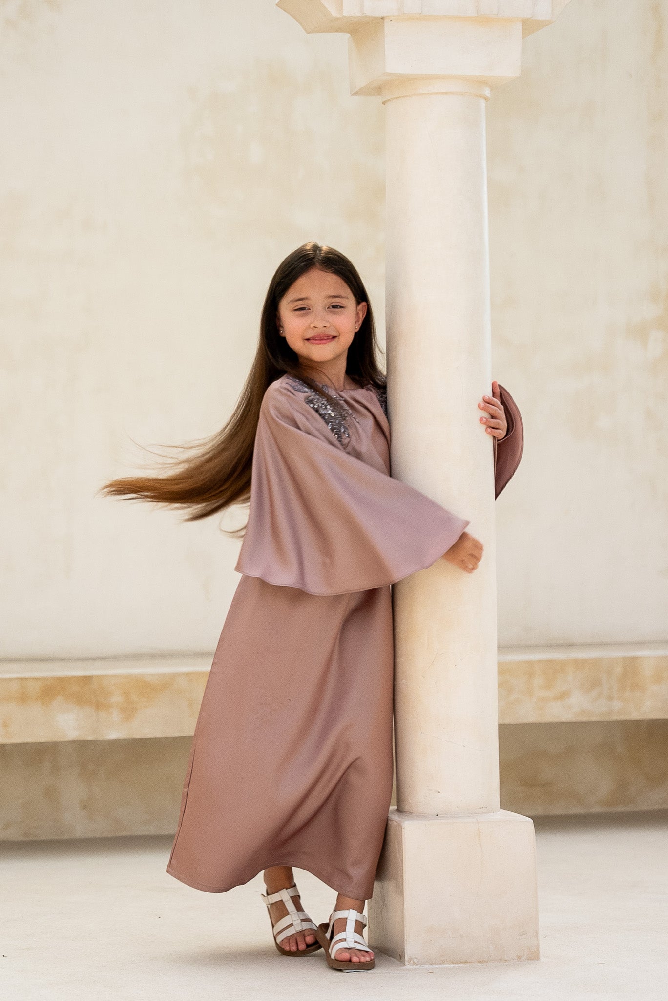 Dusky Plum Kids Abaya