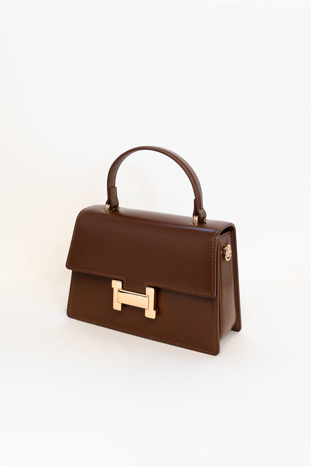 The Heritage Luxe Structured Top Handle Satchel - Brown Tan