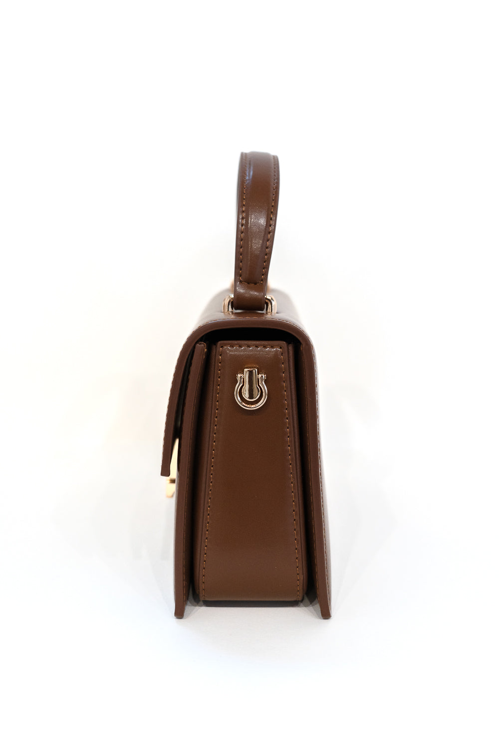 The Heritage Luxe Structured Top Handle Satchel - Brown Tan