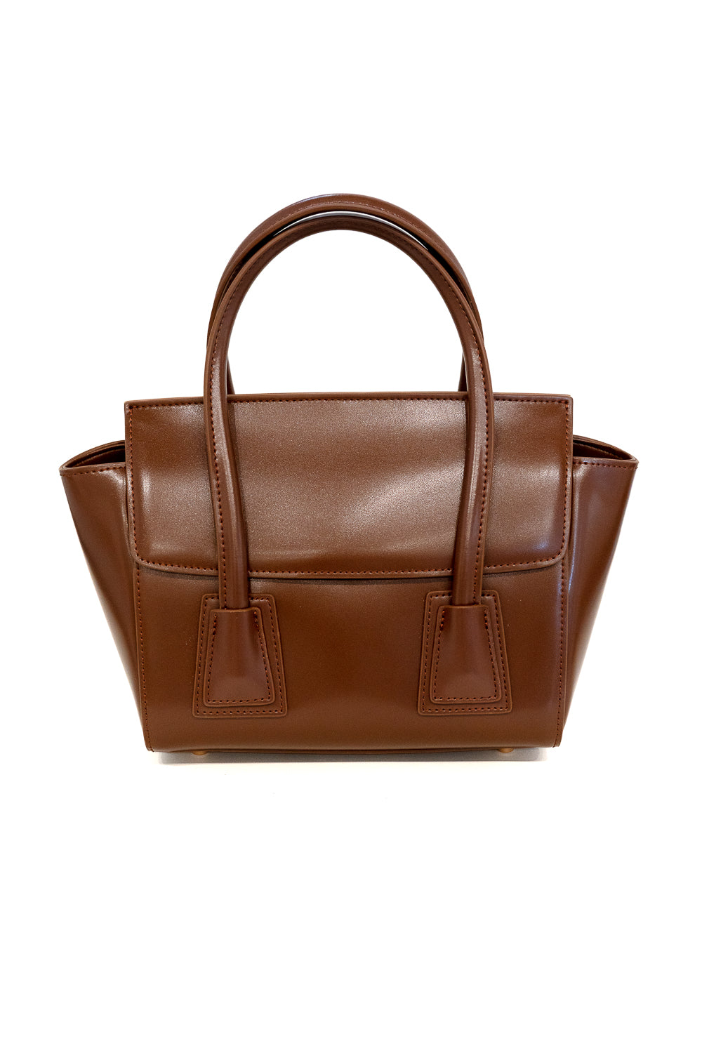 Aria Chestnut Leather - Top Handle Bag