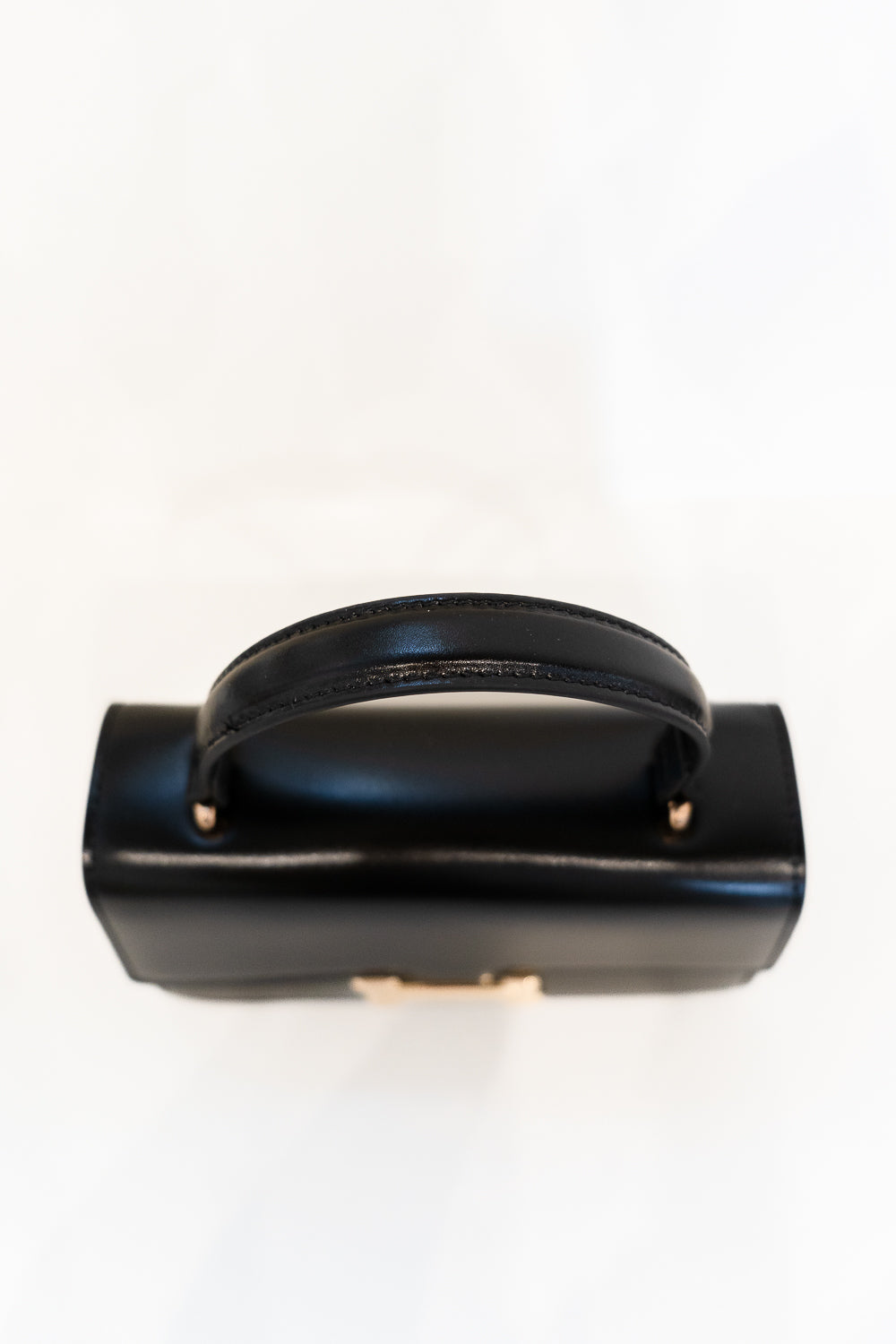 The Heritage Luxe Structured Top Handle Satchel - Black Noir