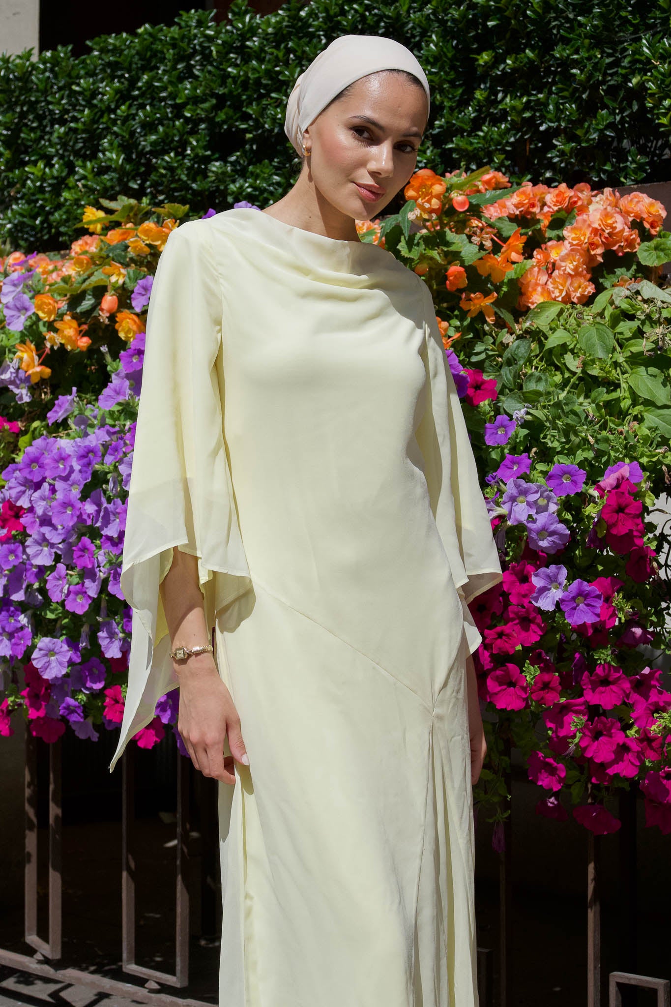 Elegant Lime Luxe Long Sleeve Maxi Dress