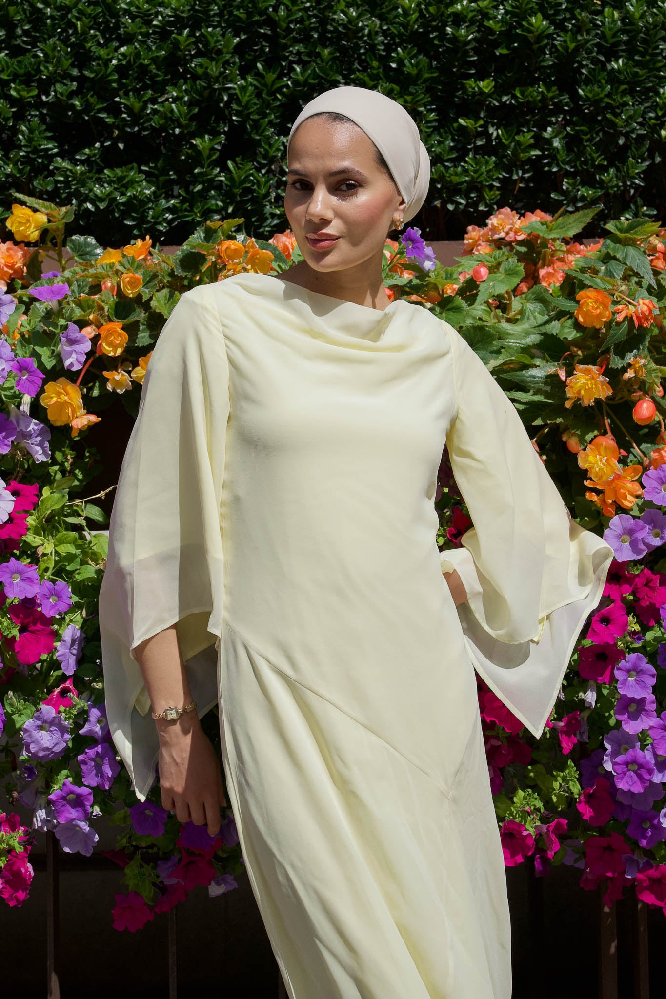 Elegant Lime Luxe Long Sleeve Maxi Dress