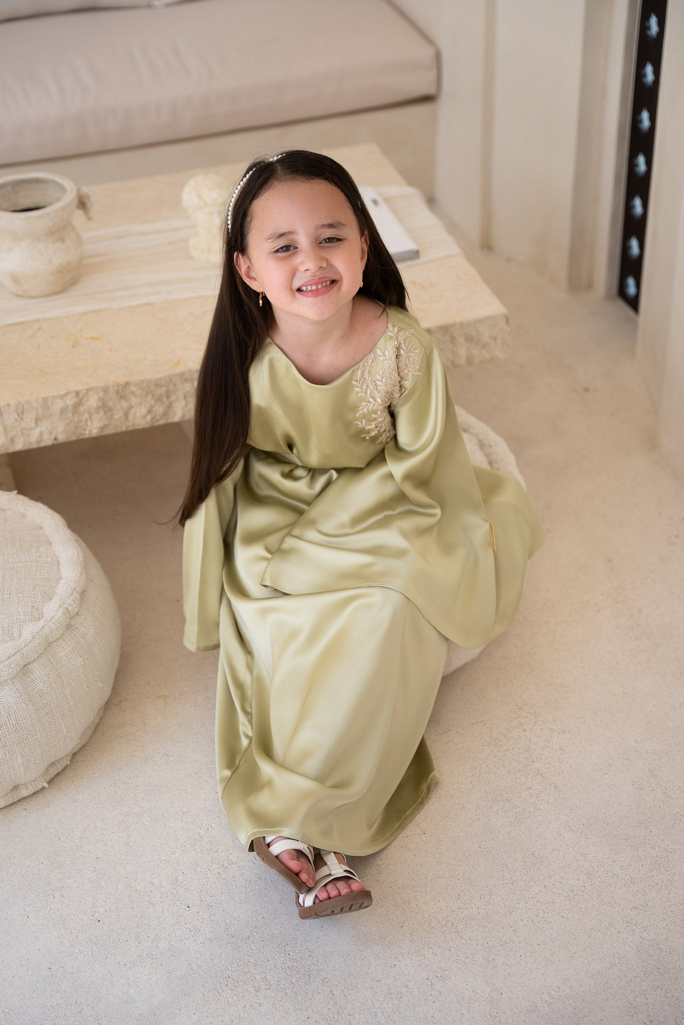 Sage Luxe Kids Abaya