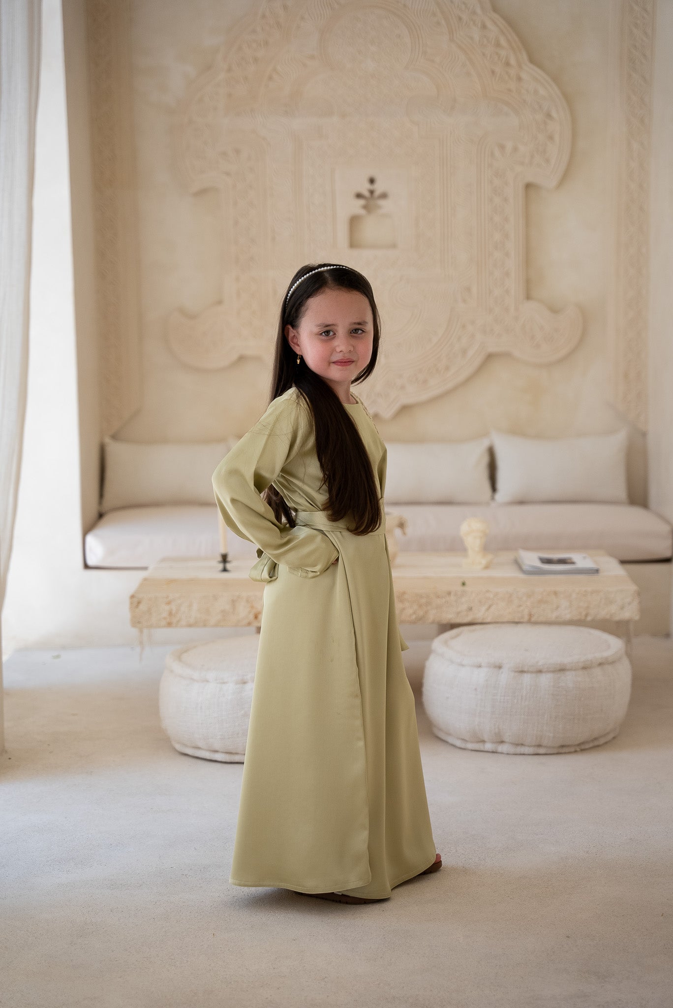 Sage Luxe Kids Abaya