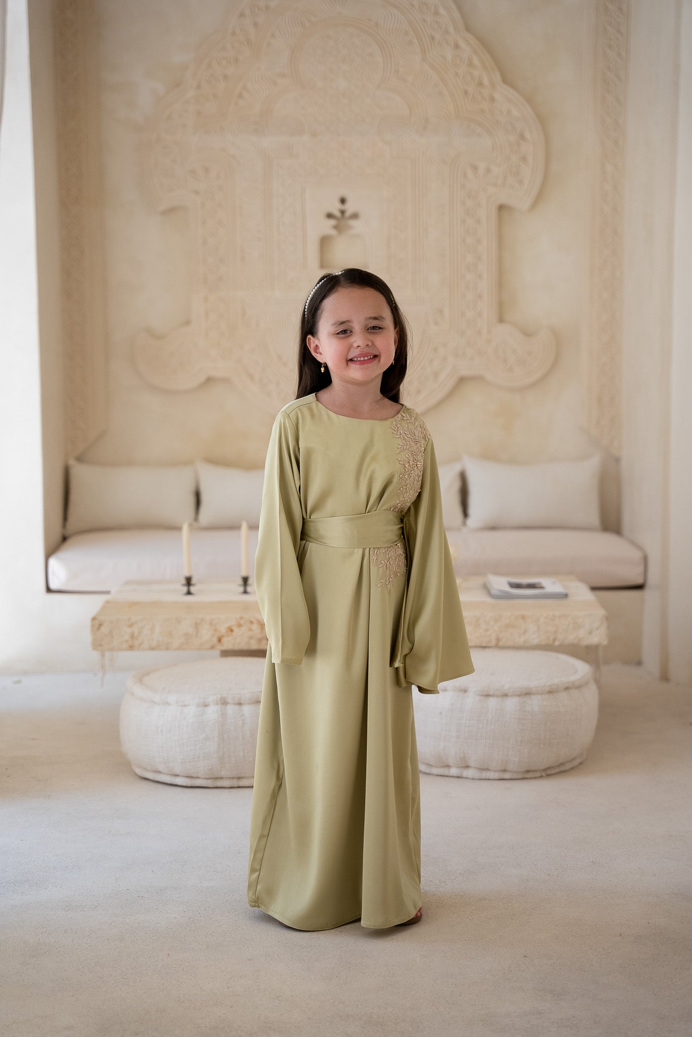 Sage Luxe Kids Abaya