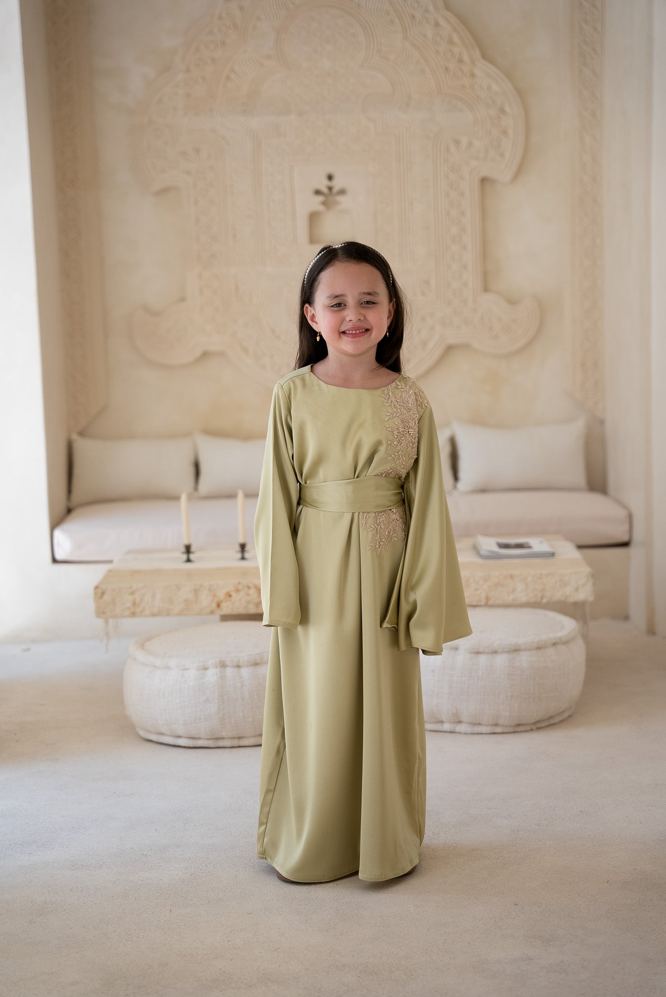 Sage Luxe Kids Abaya