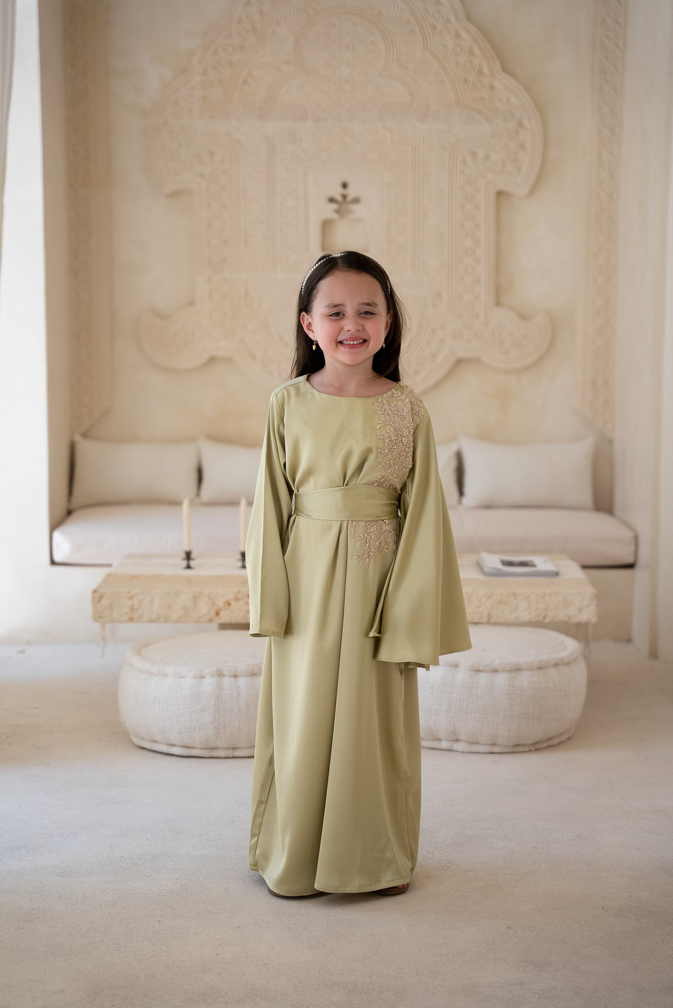 Sage Luxe Kids Abaya