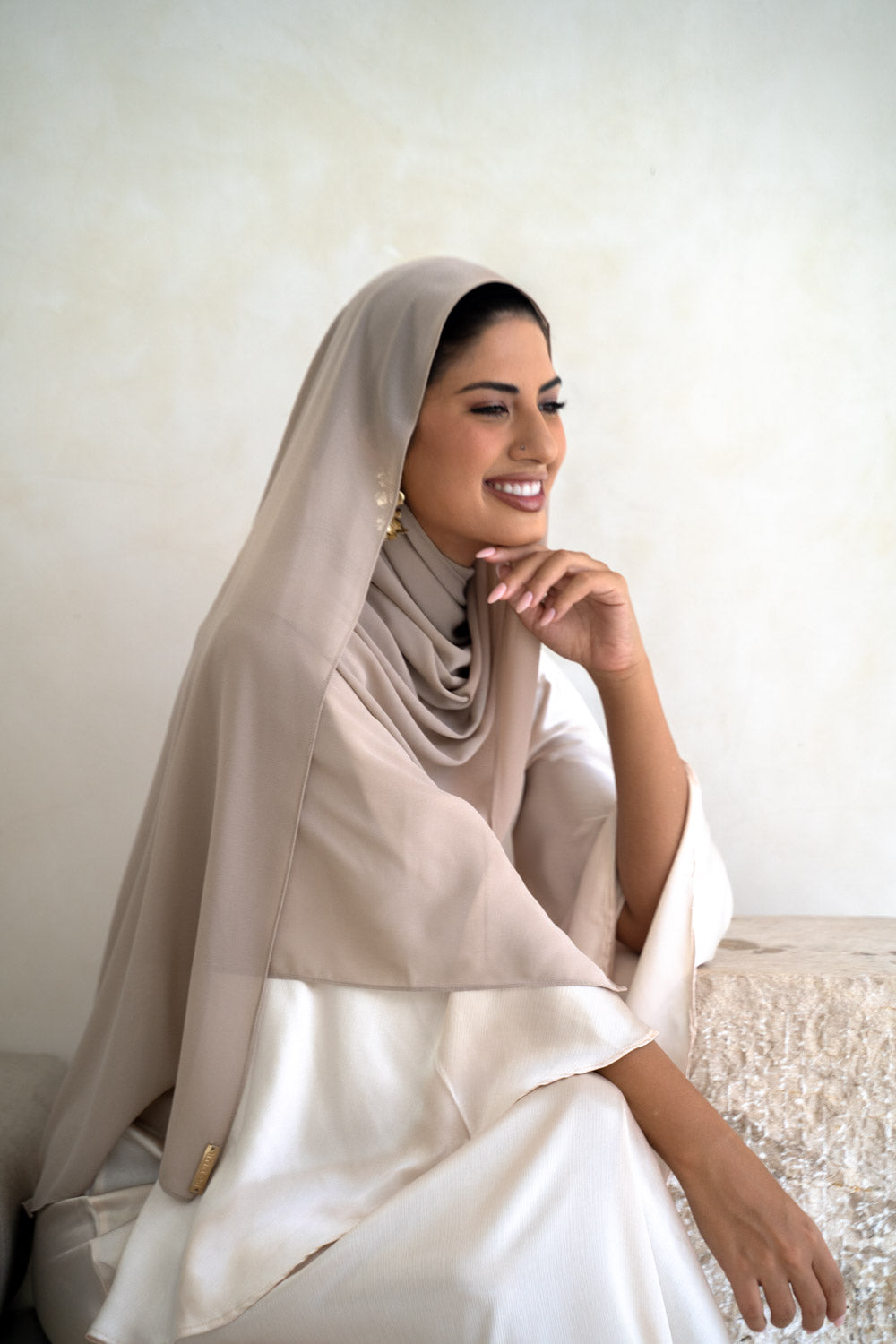 Cement Chiffon Hijab - Colour 8