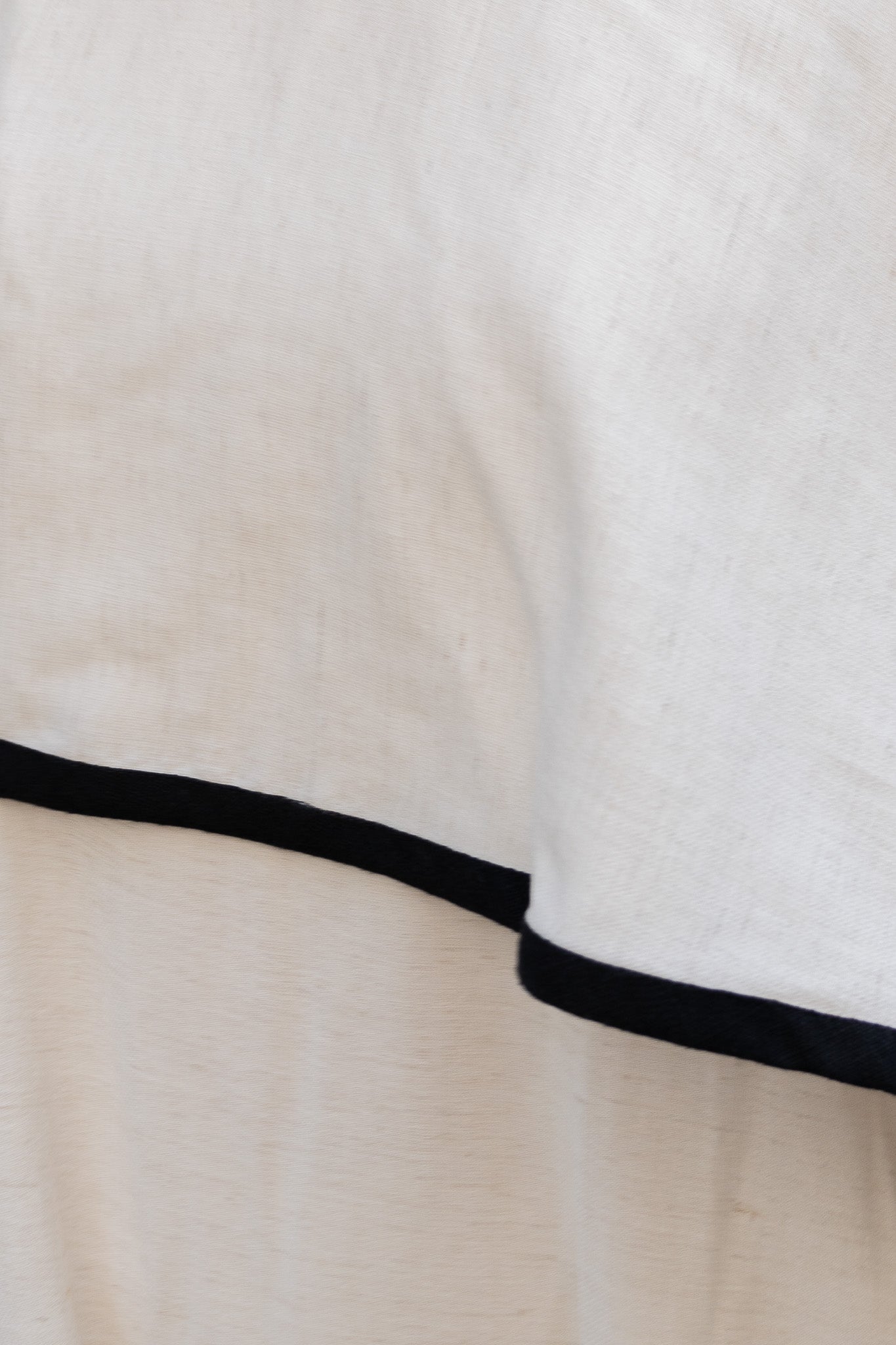 Elegant Ivory Linen Maxi Dress with Contrast Detailing