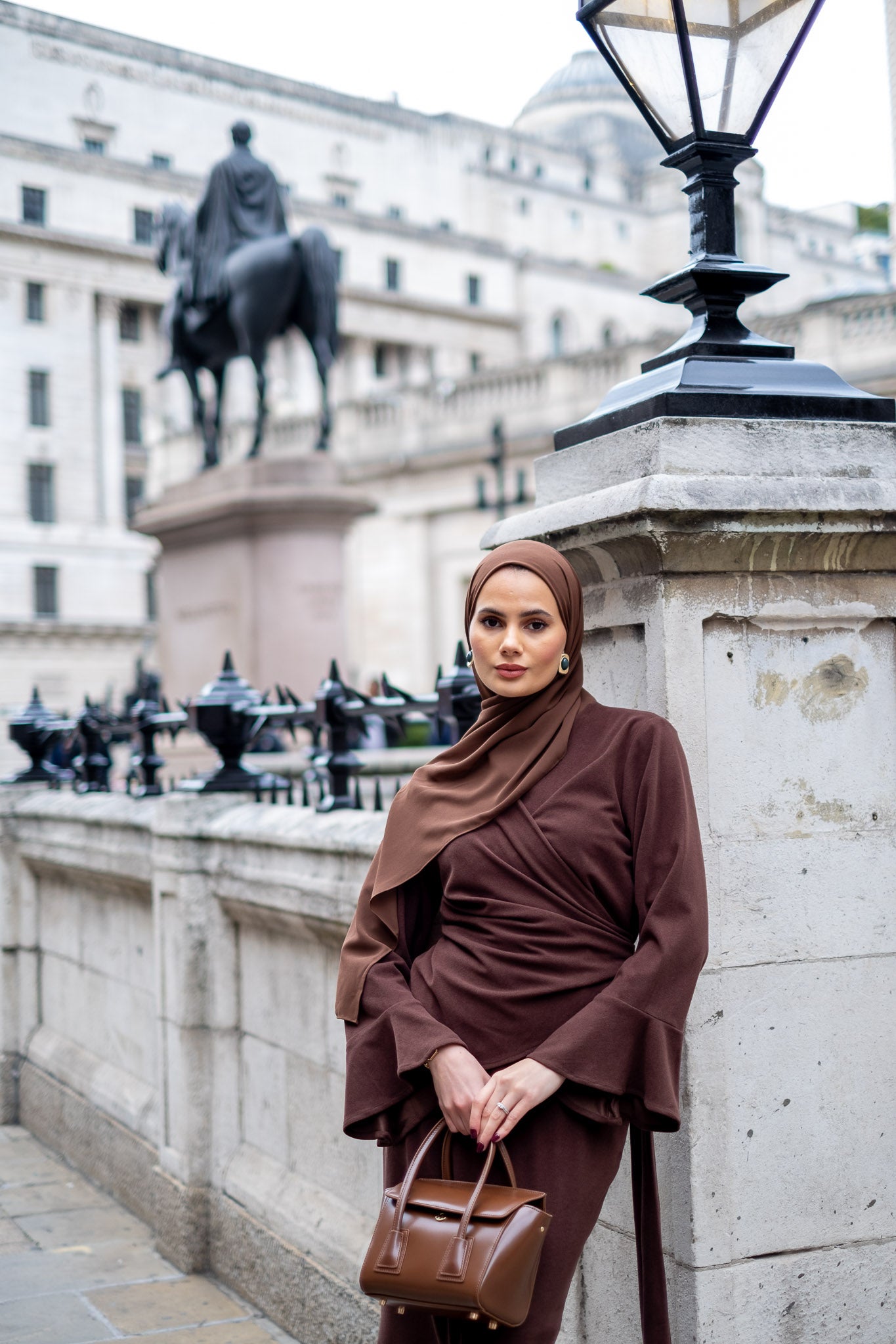 Chocolate Luxe Modest Skirt & Blouse Co-Ord