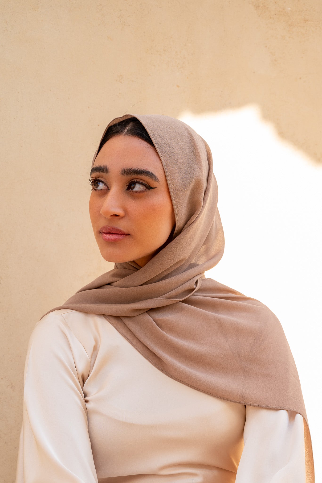 Desert Taupe Brown Chiffon Hijab 68