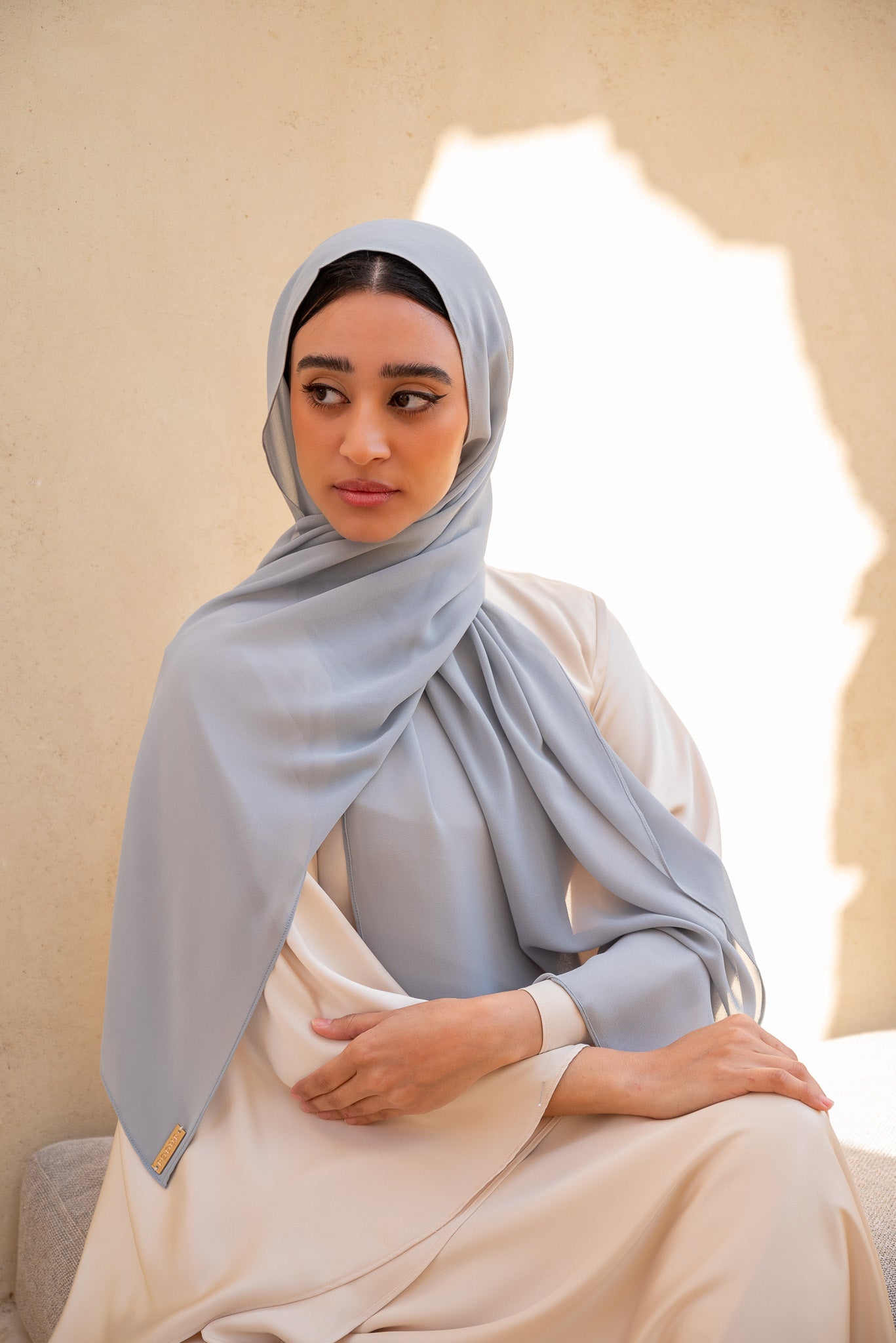 Dull Baby Blue Chiffon Hijab