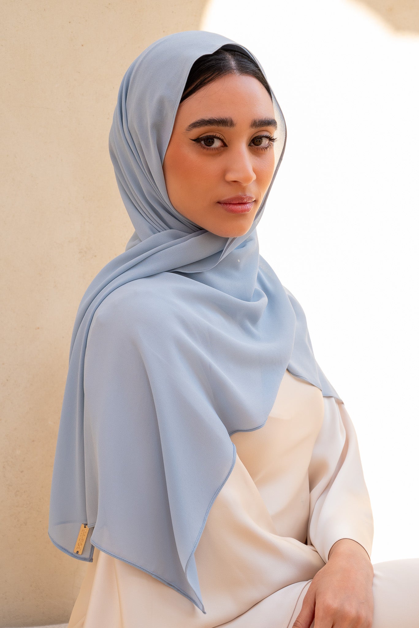 Sky Blue Chiffon Hijab