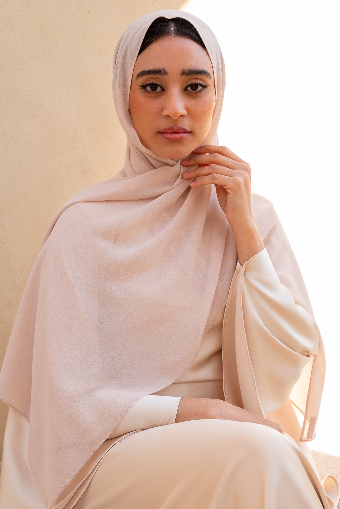 Soft Pink Chiffon Hijab