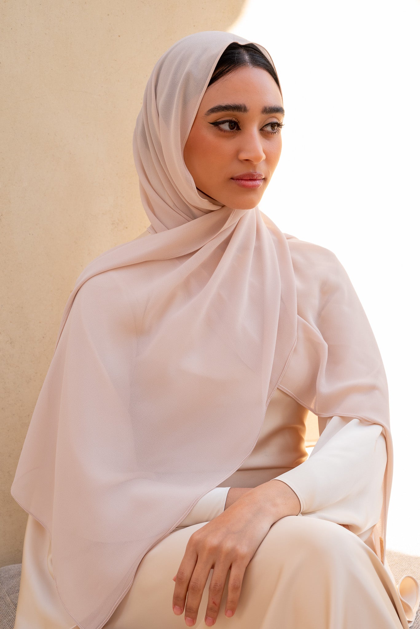 Soft Pink Chiffon Hijab