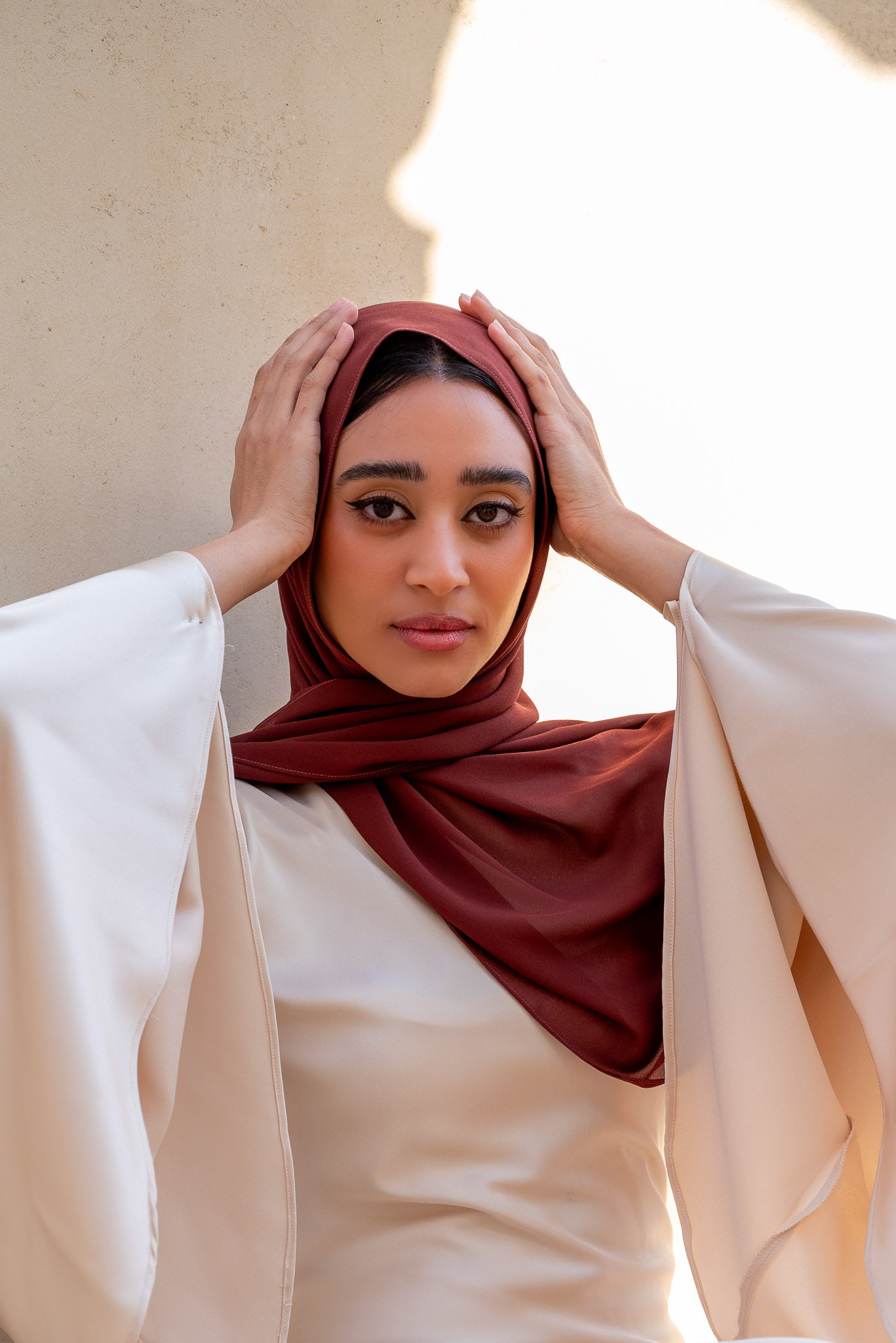 Sienna Dull Red Chiffon Hijab 71