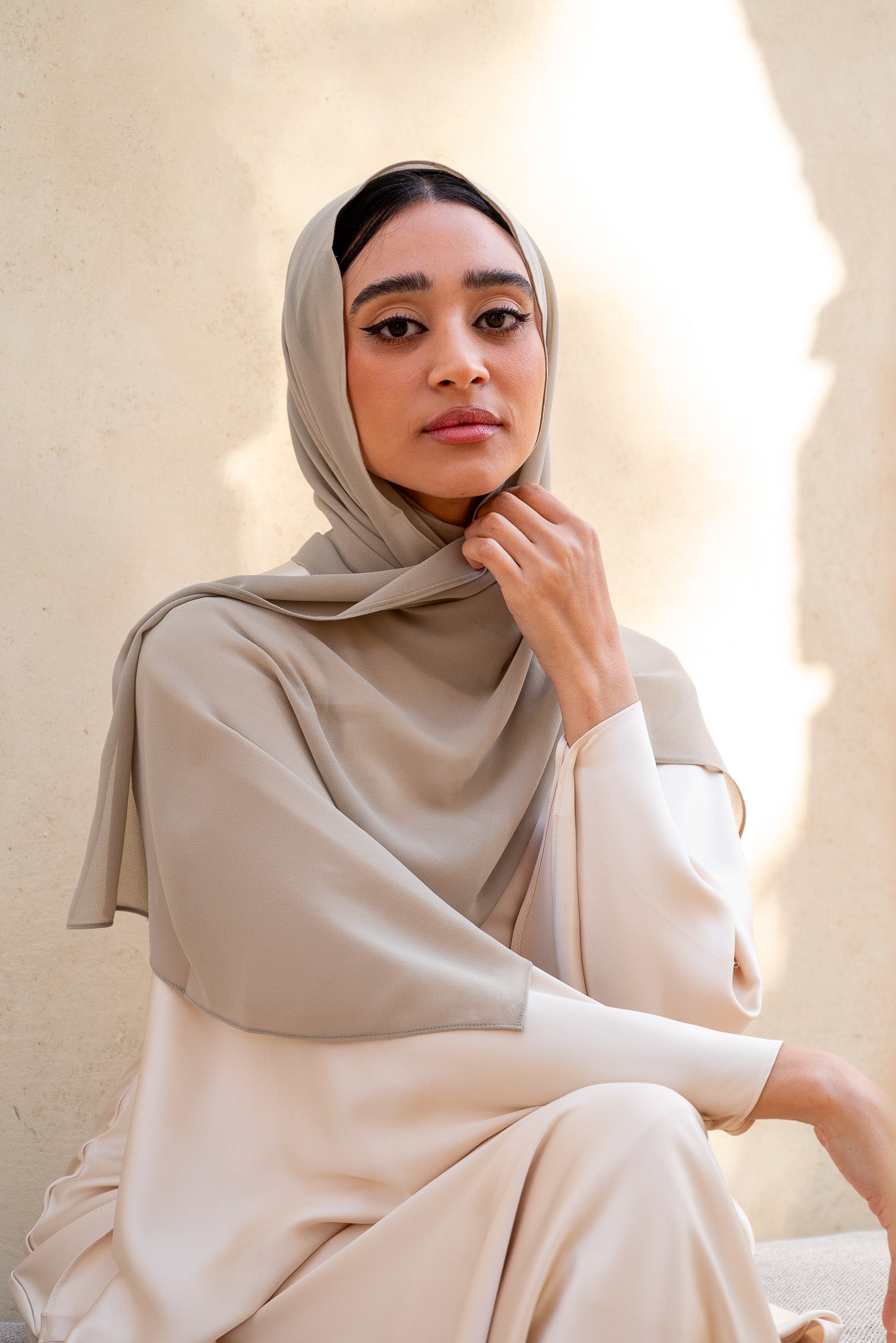 Dusty Sage Chiffon Hijab 67