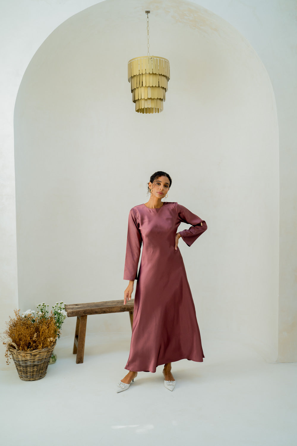 Regal Raspberry Modest Dress