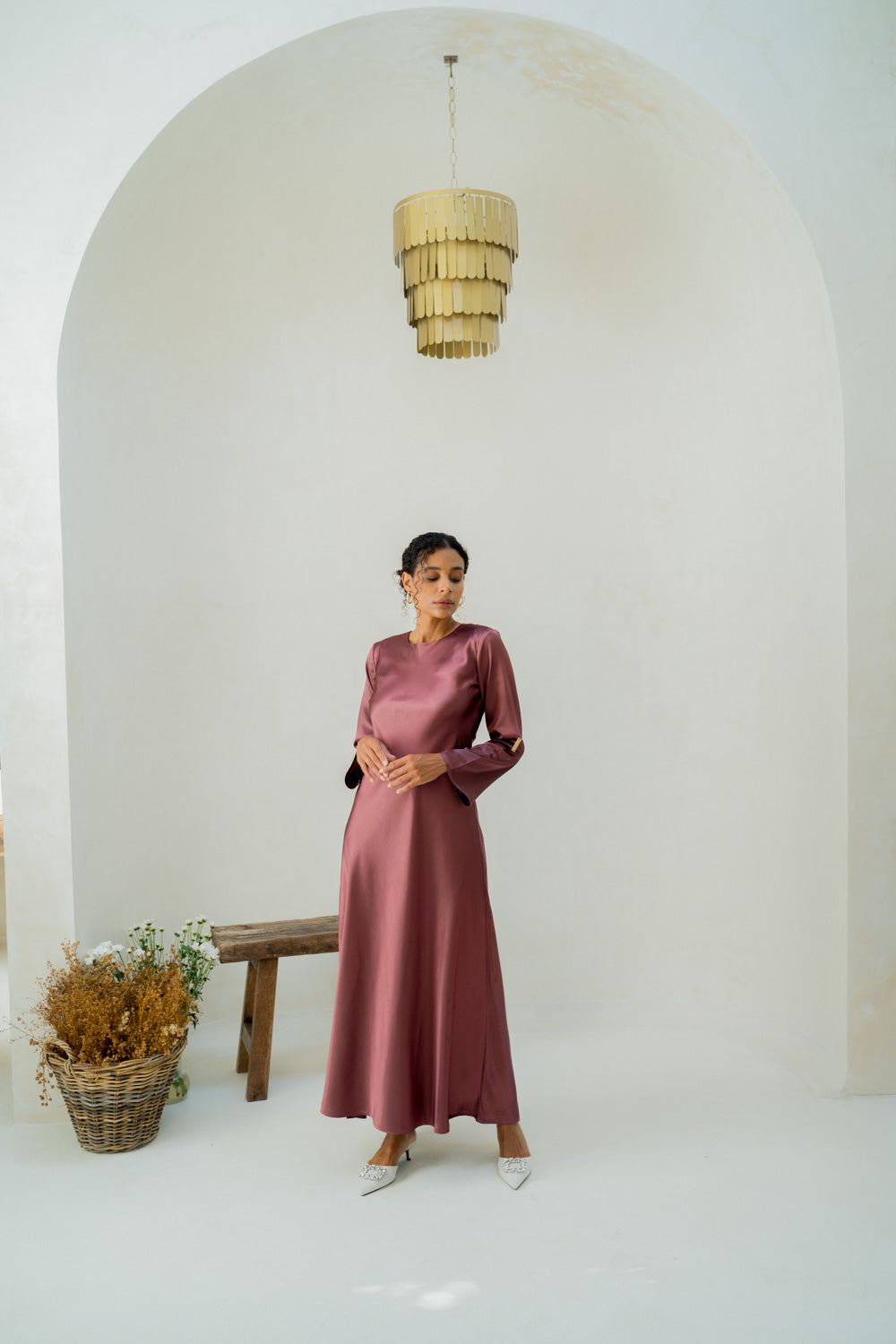 Regal Raspberry Modest Dress