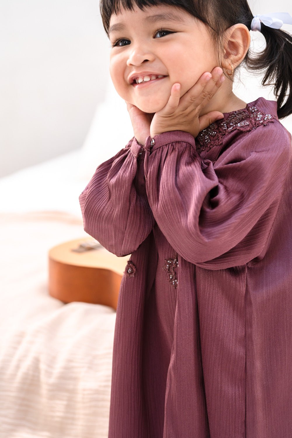 Maroon Charm Baby Dress