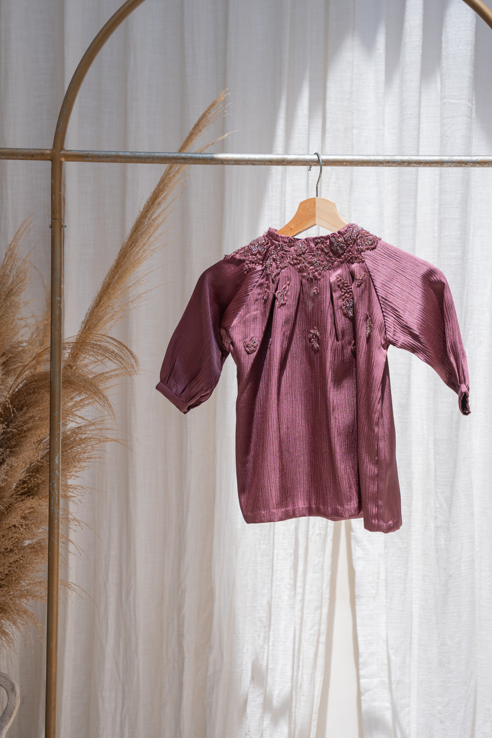 Maroon Charm Baby Dress