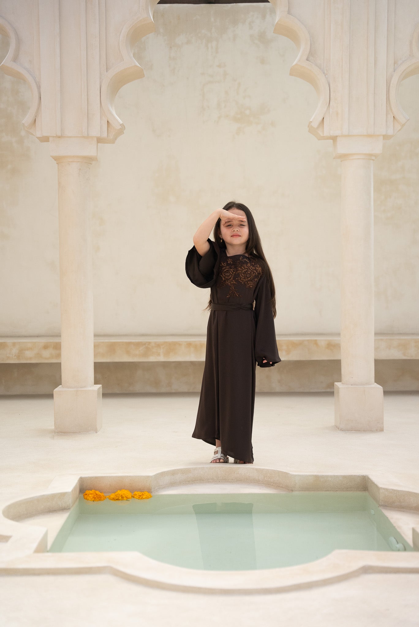 Cocoa Bronze Kids Abaya