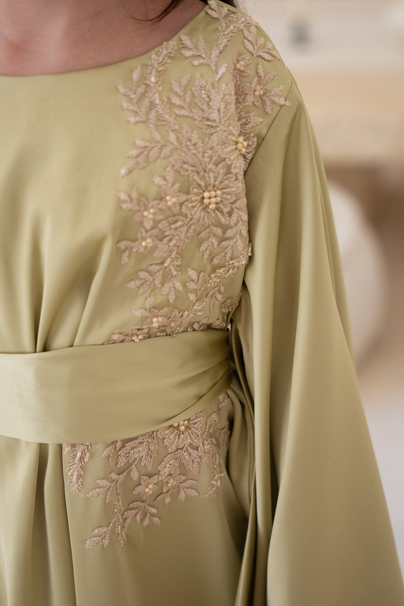 Sage Luxe Kids Abaya