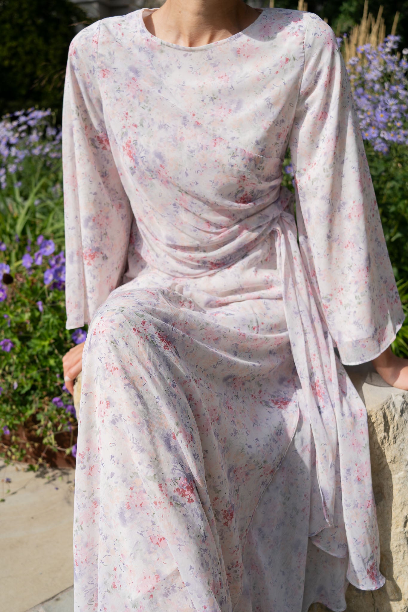 Ethereal Pink Floral Maxi Dress – Elegant Modest Evening Wear