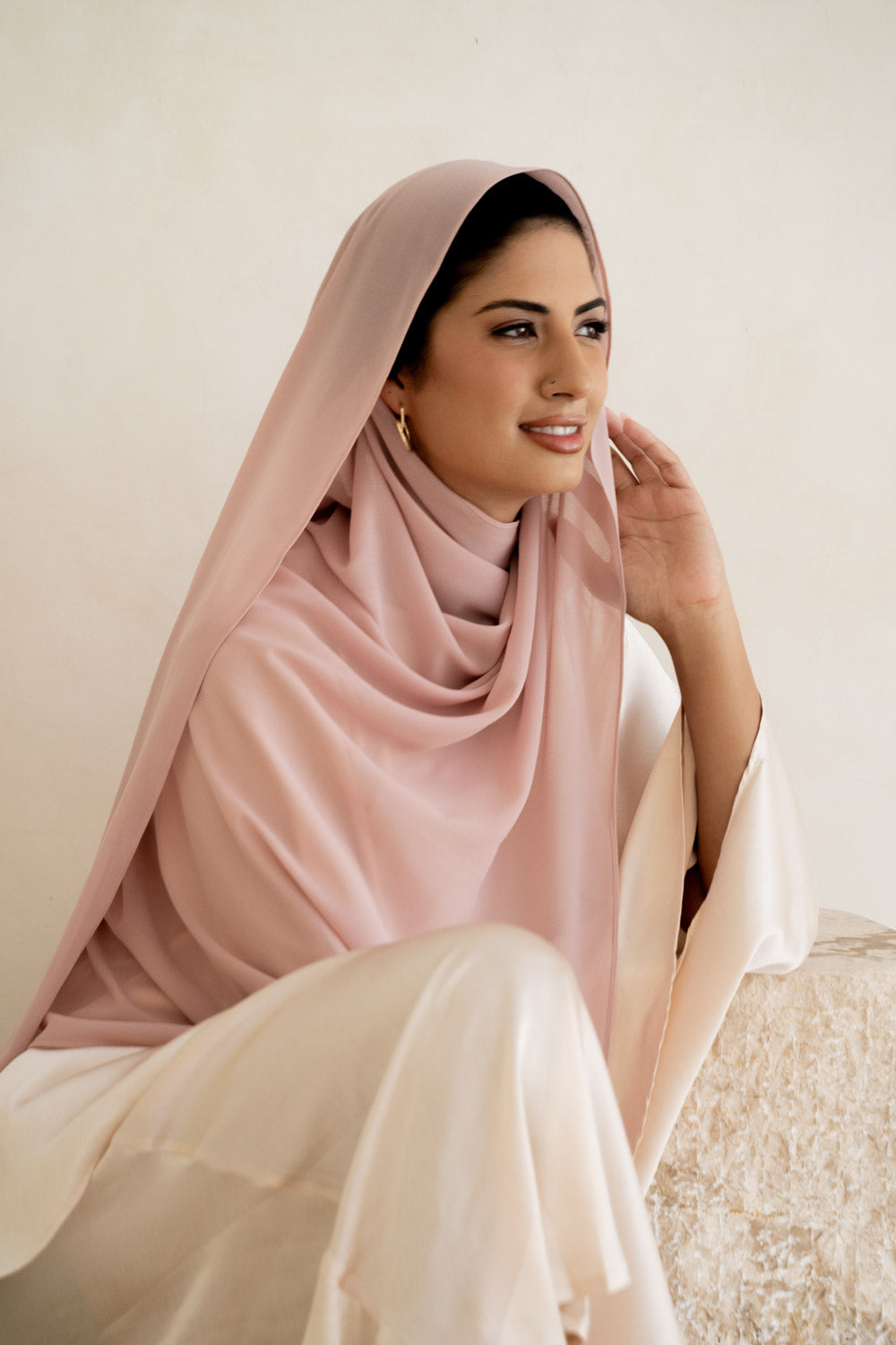 warm blush hijab -colour 9