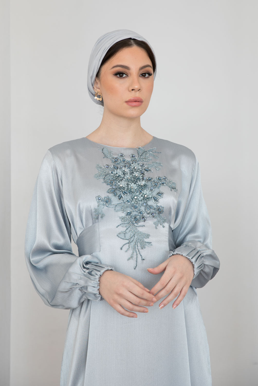 Frost Blooms Abaya