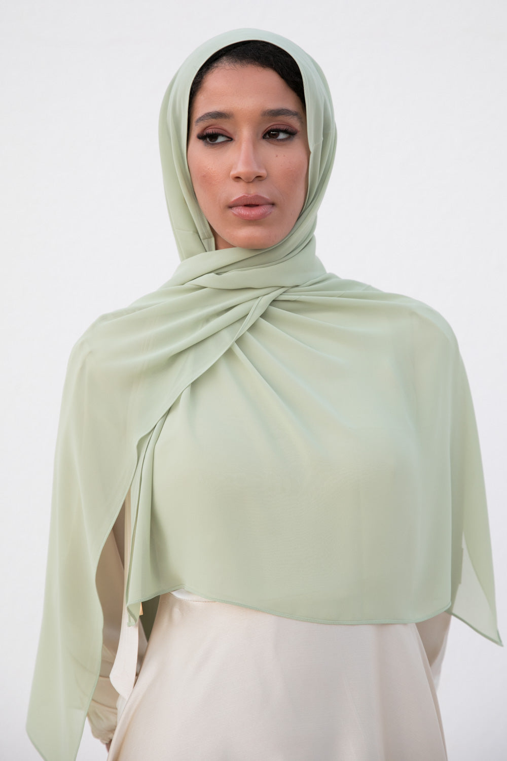 Spring Sage Chiffon Hijab