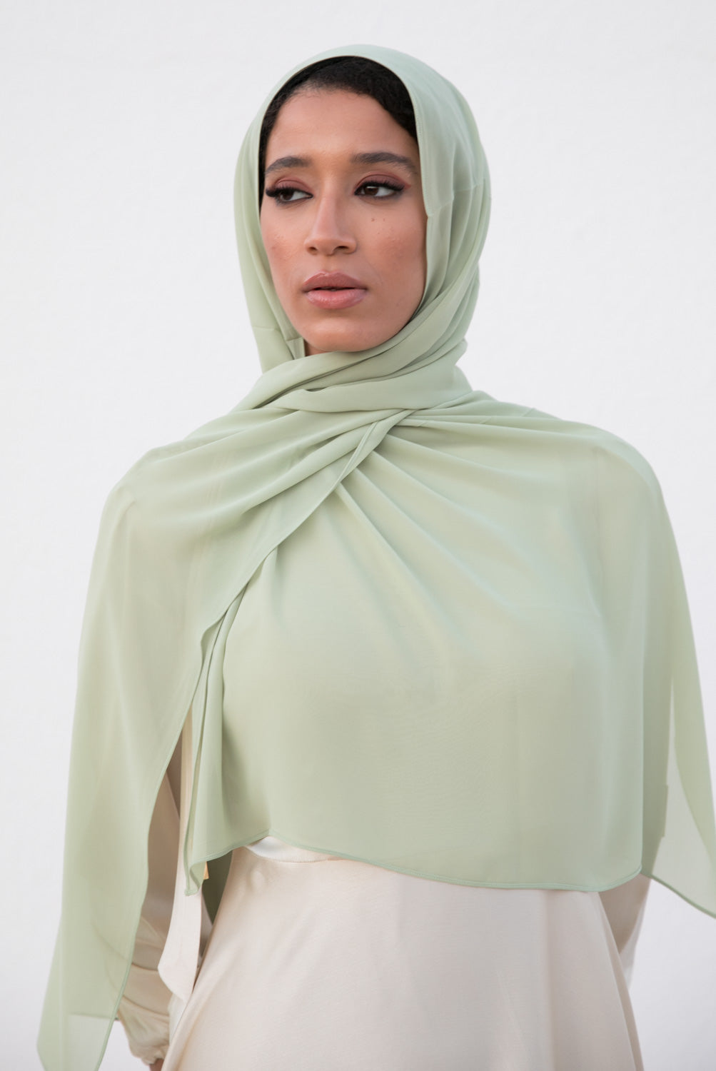Spring Sage Chiffon Hijab