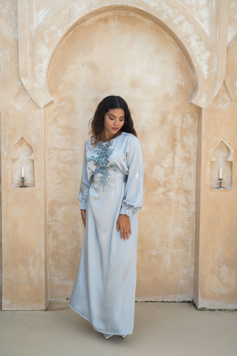 Frost Blooms Abaya